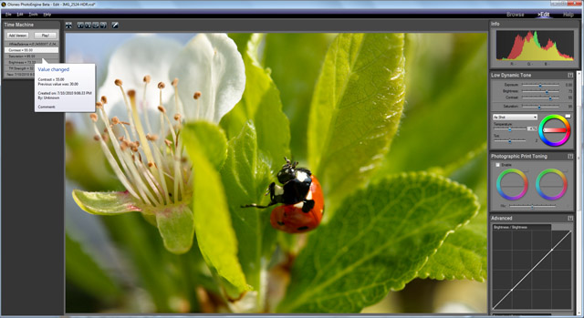 Oloneo PhotoEngine Edit Workspace