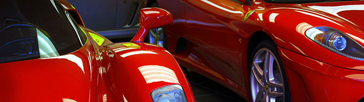 HDR photo of Ferrari cars